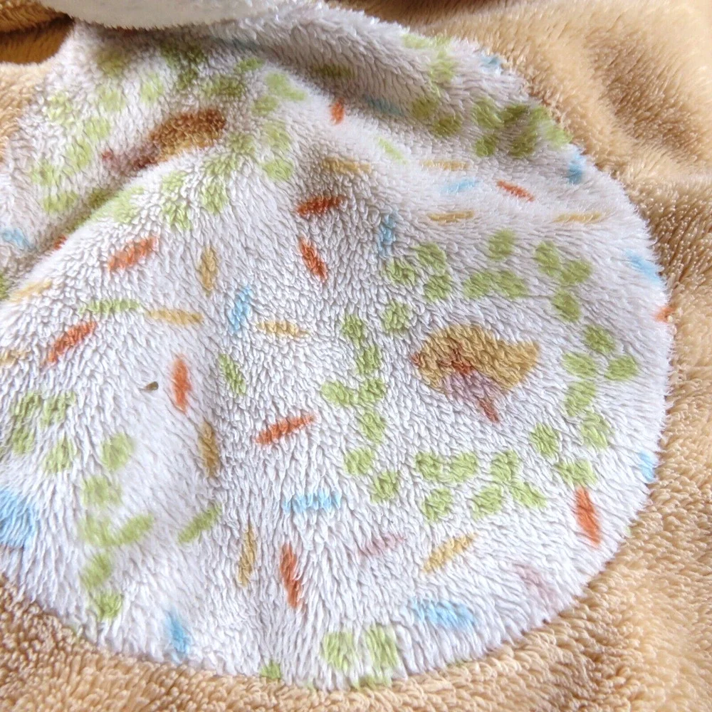 Douglas Baby Fox Lovey Security Blanket Woodland Mushrooms Satin Trim Blankie